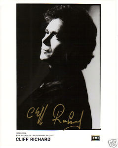 Cliff Richard Hand Signed Autographed EMI Promo Photo