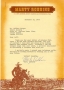 Marty Robbins signed letter